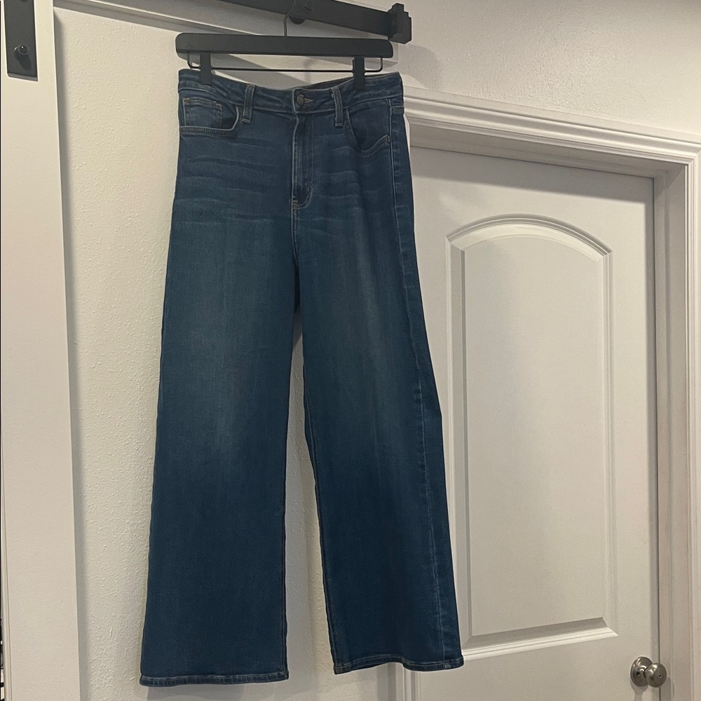 Just Black Denim high rise crop wide leg jeans